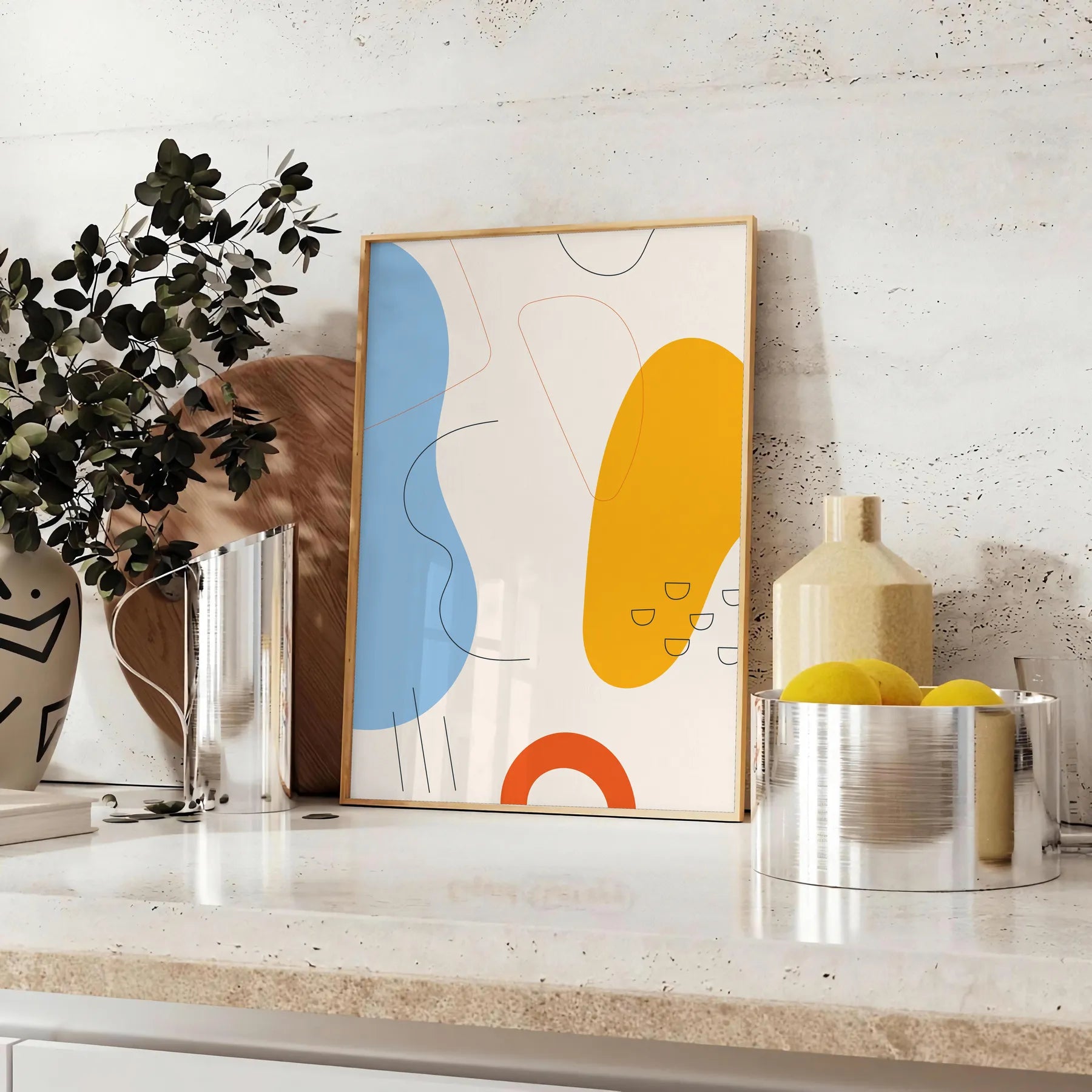 space captivating boho print poster stunning abstract art wall ideal gift occasion touch artistic flair room framed frameless style