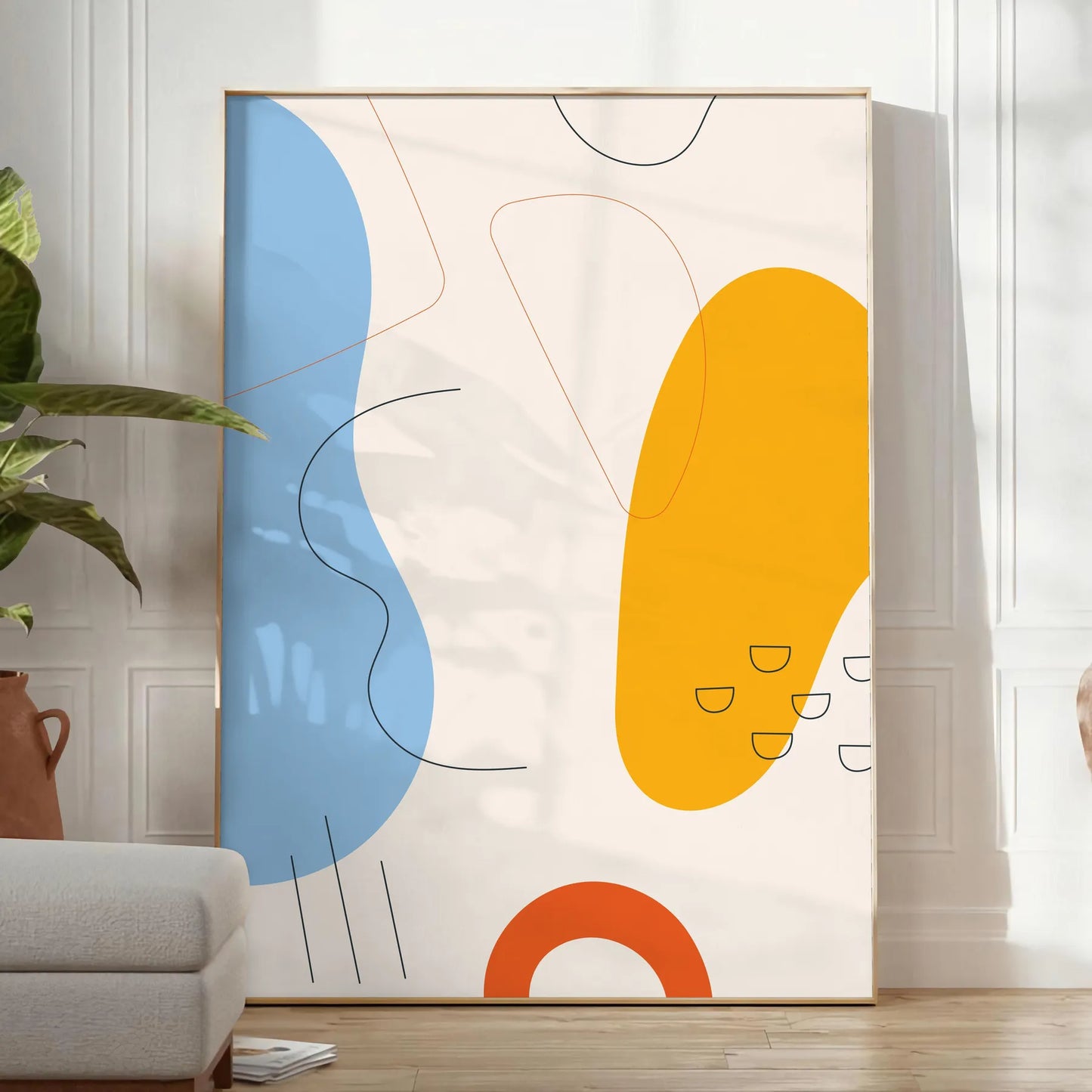 space captivating boho print poster stunning abstract art wall ideal gift occasion touch artistic flair room framed frameless style