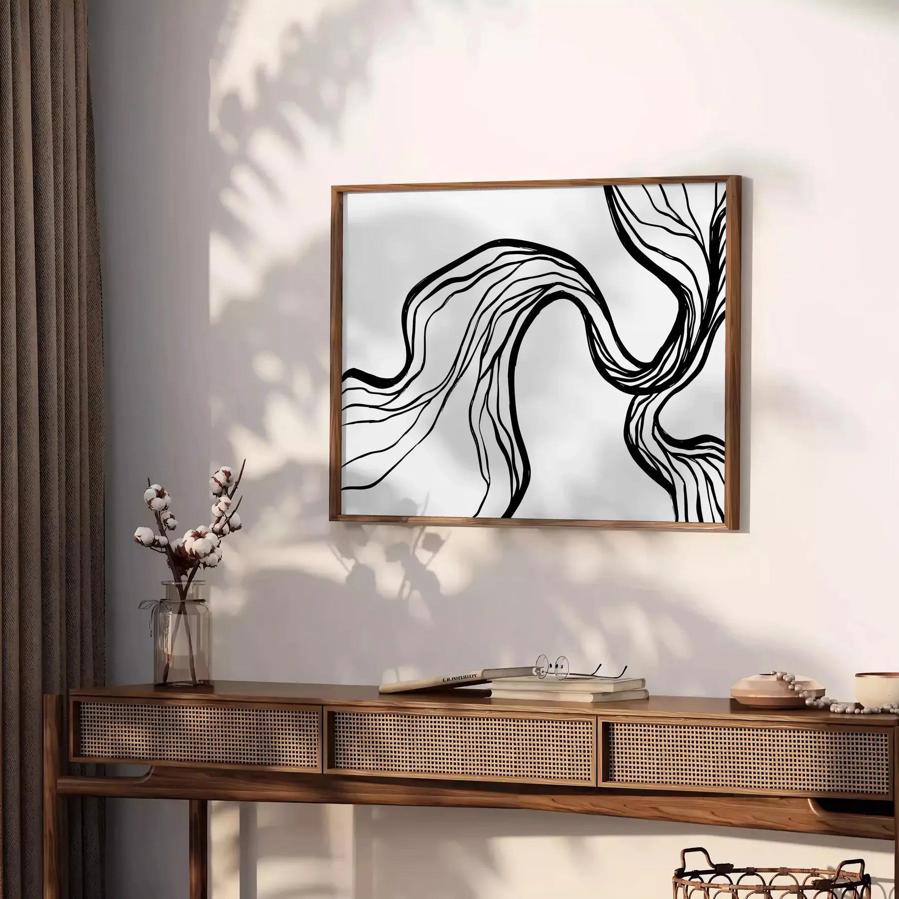 space boho wall art striking bohemian abstract design gray black tones captivating poster perfect gift available sizes A4 cm A0 home unique artwork today