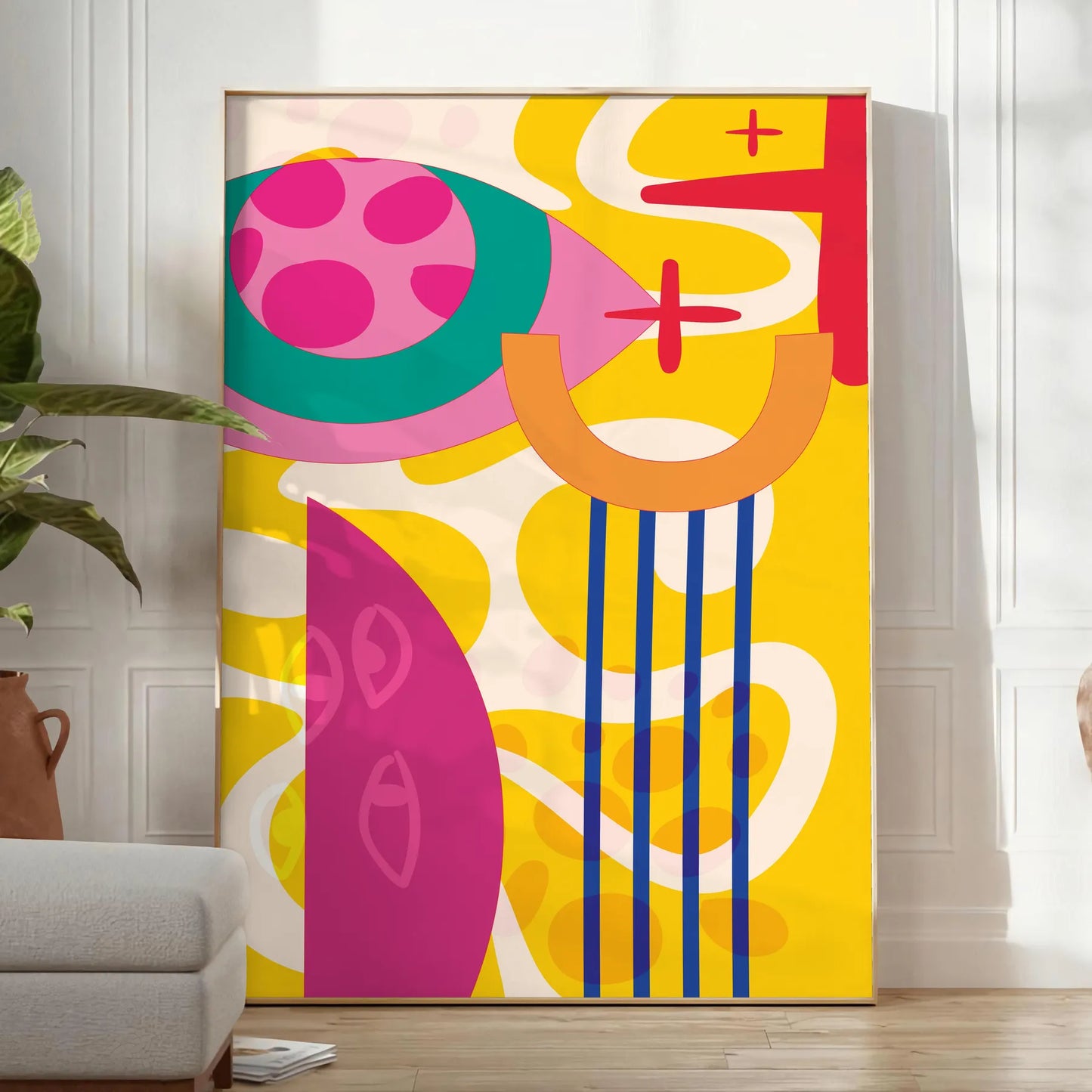 space Boho Art Wall​ vibrant abstract designs chic captivating wall print perfect gift lovers unique decor unframed options style